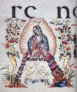 unknow artist Devotion to the virgin of Guadalupe oil